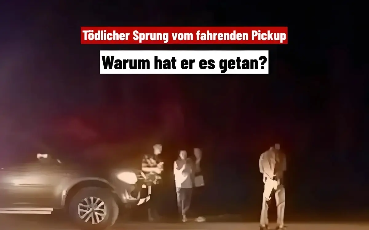 28-jähriger Mann springt ohne ersichtlichen Grund aus fahrenden Pickup – tot