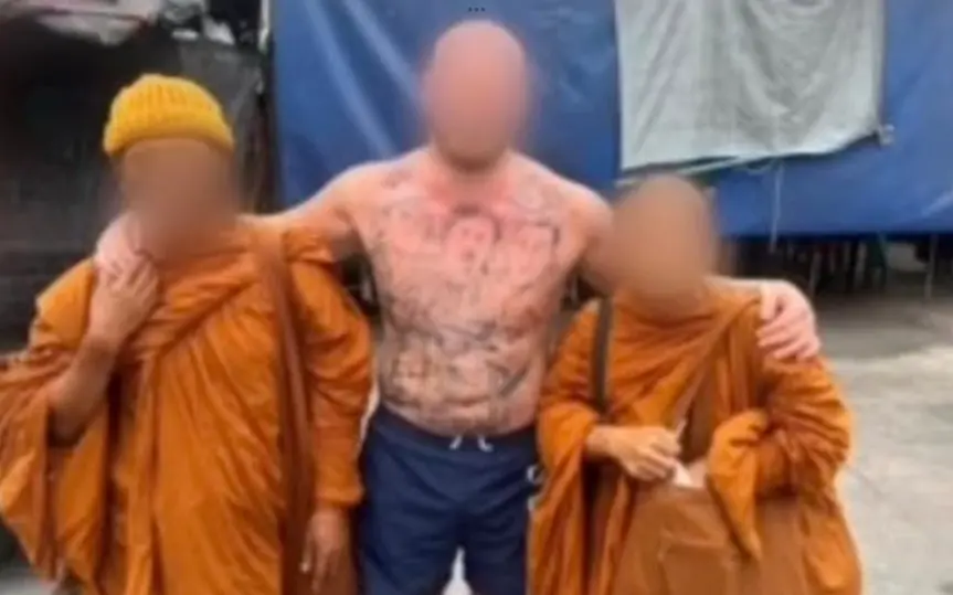 Ausländische Touristen sorgen für Kontroversen: Motorradfahrt mit buddhistischen Mönchen wirft Fragen auf – Video