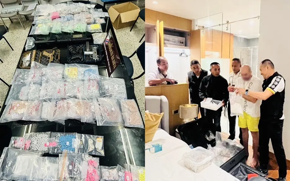 Franzose und Thailänderin in Drogen-Skandal verwickelt – Waffen gefunden
