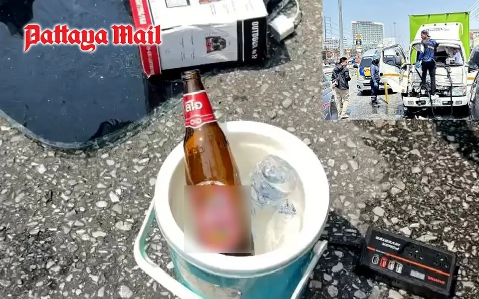 Pattaya: Polizei warnt vor rechtlichen Risiken durch offene Alkoholflaschen im Fahrzeug – Der Fahrer könnte ja während der Fahrt getrunken haben