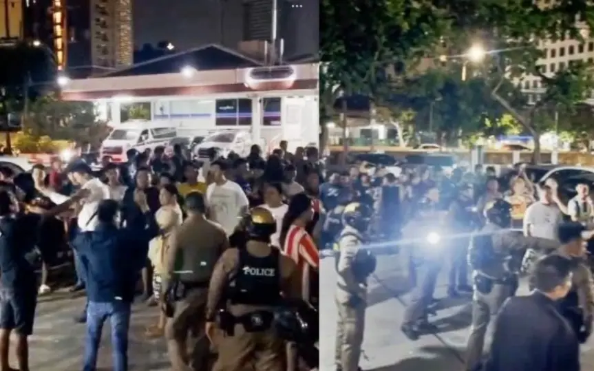 Polizei stoppt Lynchjustiz in Bangkok!