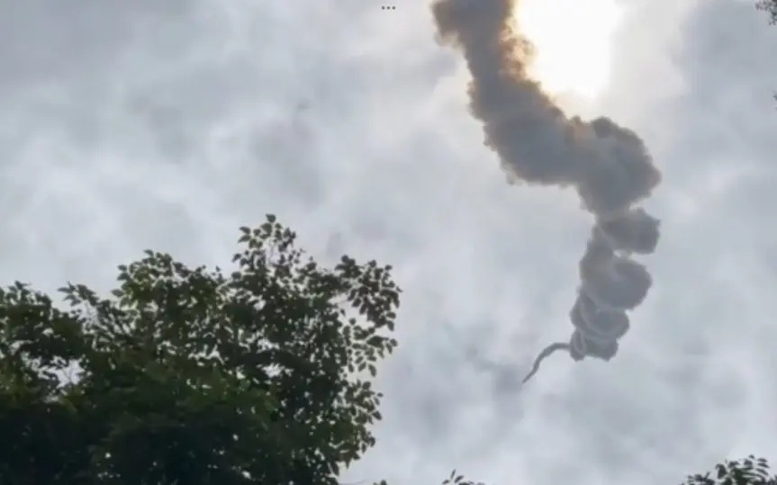 Rakete crasht in Reismühle