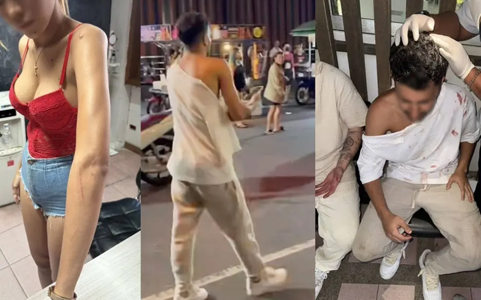 VIDEO: Schlichtungsversuch einer Schlägerei zwischen Transgender-Gruppe und Thailänderinnen endet für israelische Touristen mit Verletzungen