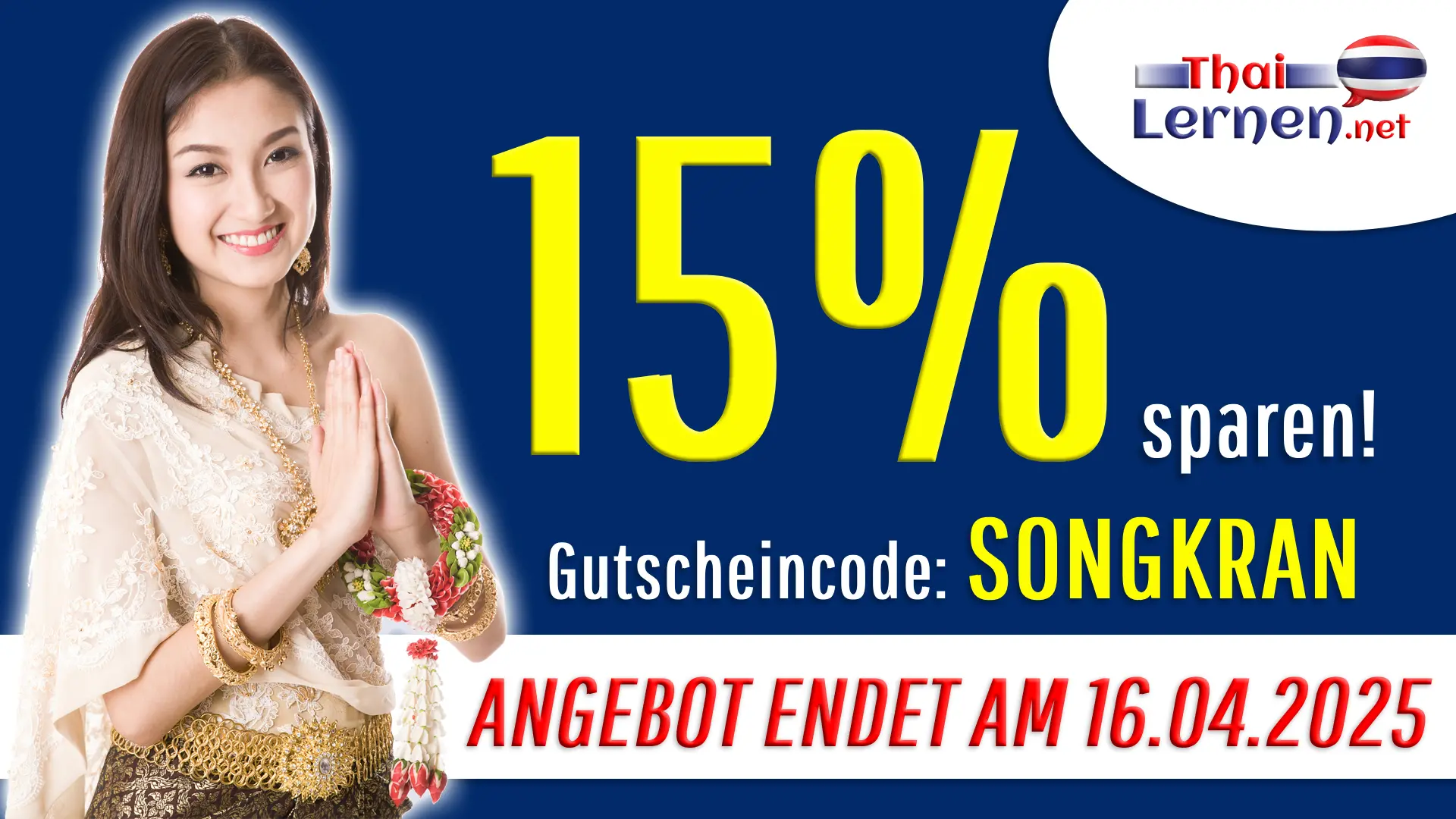 Exklusiv zu Songkran: 15 % Rabatt auf Thai-Onlinekurs für Deutschsprachige