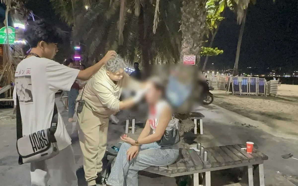 Transgender-Frau am Strand von Pattaya verletzt: Sicherheitsbeamter involviert