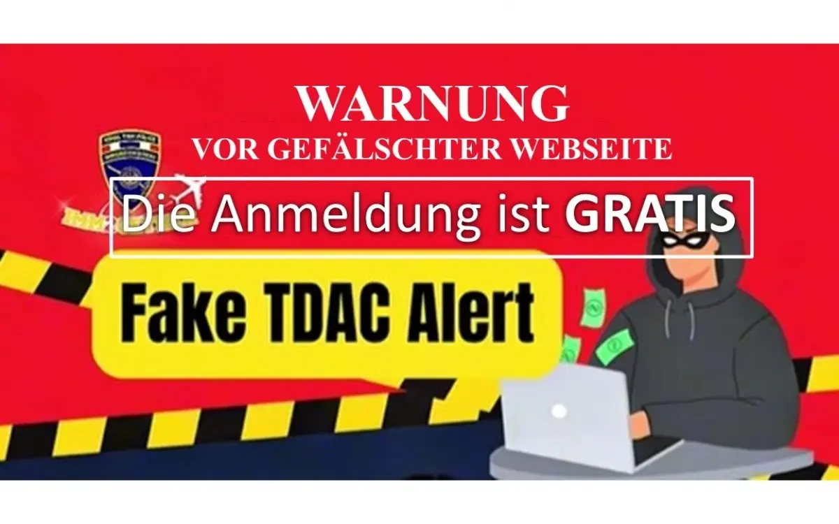 Wichtige Warnung vor gefälschten TDAC-Websites