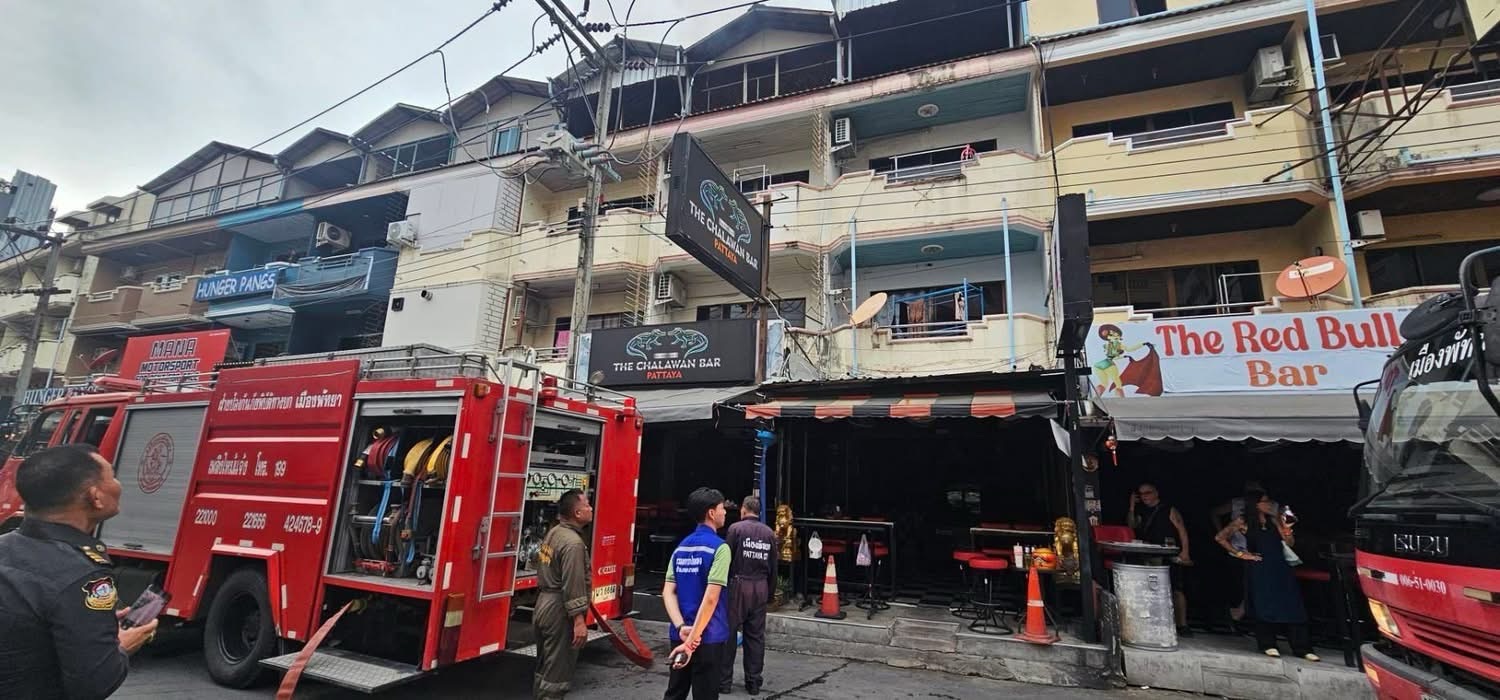 Pattaya: Flammen zerstören Zimmer über beliebter Bierbar
