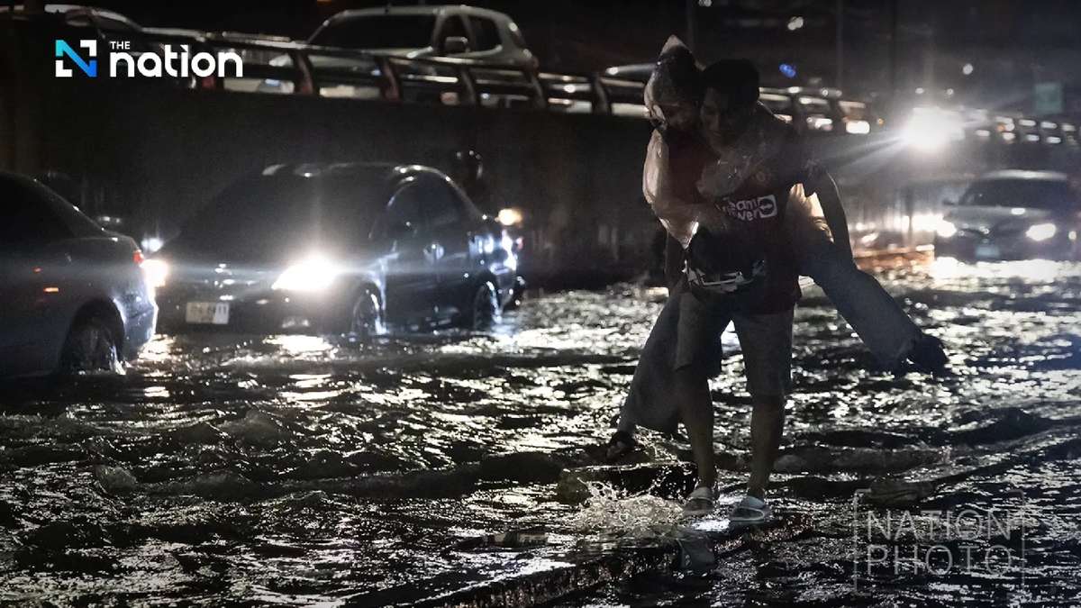 Bangkok nach Starkregen geflutet - 130 mm Regen zu viel