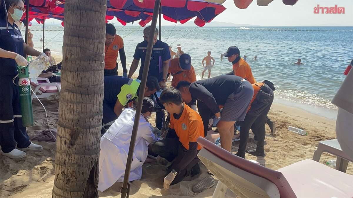 Lifeguards retten Touristin in Pattaya