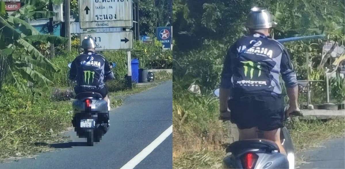 Phuket: Ausländer nutzt Kochtopf als Helm