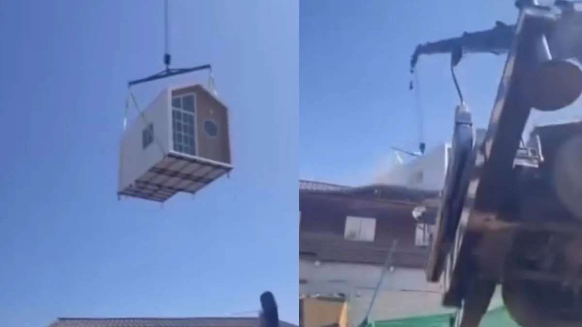 Haus zerquetscht: Bewohner überlebt wie durch Wunder