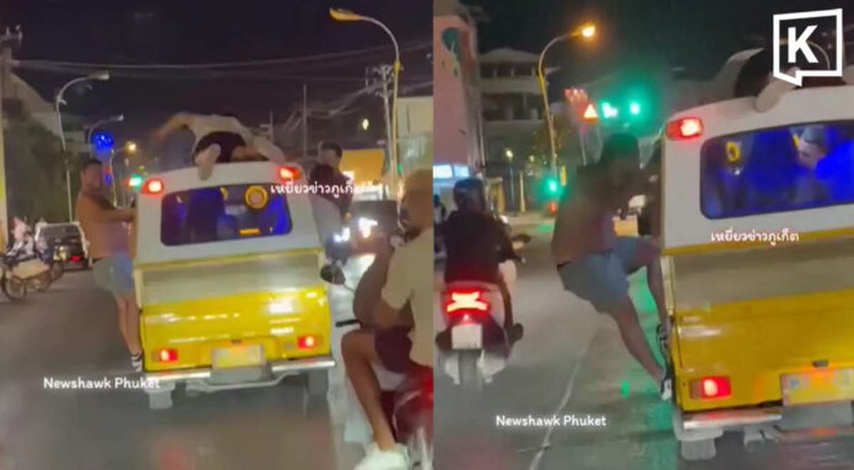 Patong: Touristen gefährden Verkehr im Tuk-Tuk