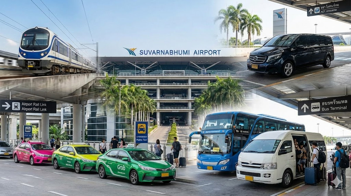 Suvarnabhumi: Taxi, Zug oder Bus – Ihr Fahrplan
