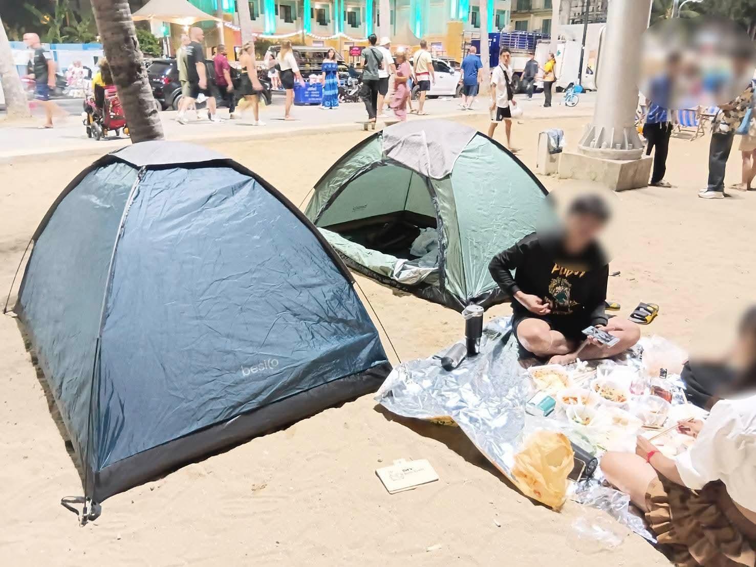 Zelten am Strand verboten