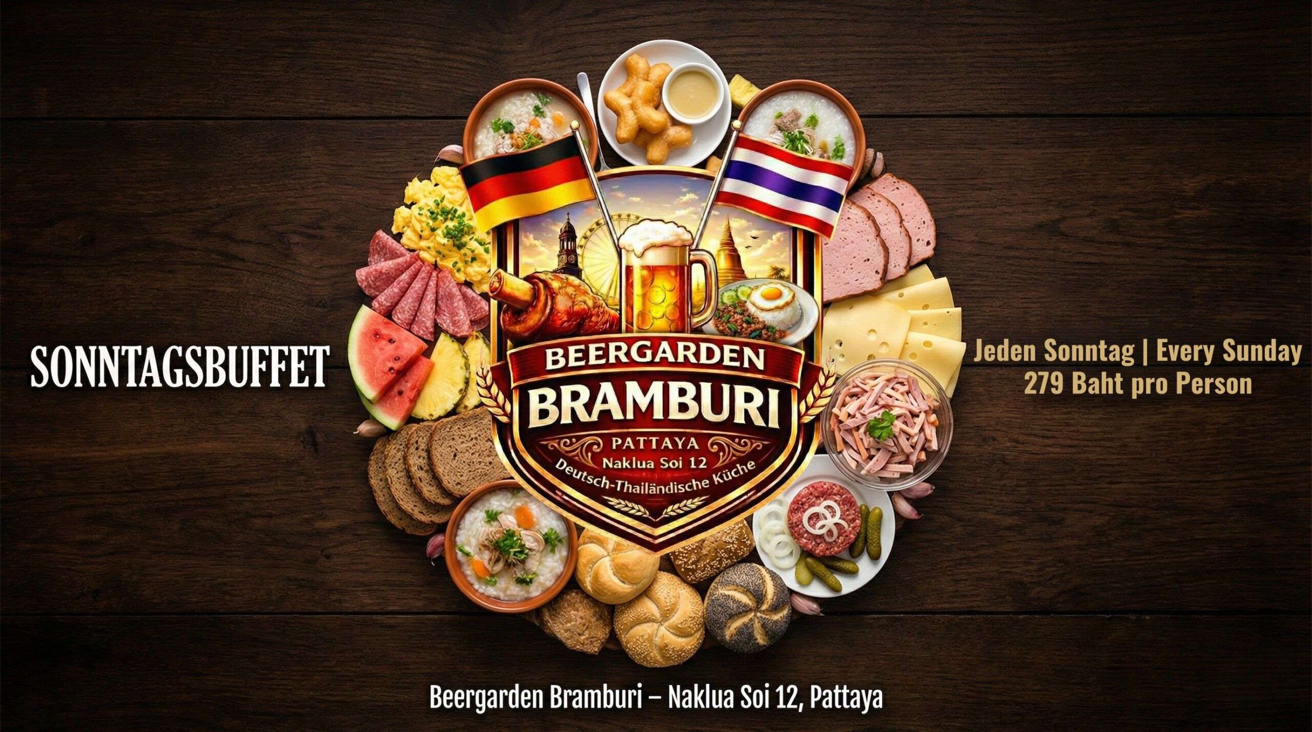 Genießen Sie das große Sonntags-Buffet im Bramburi