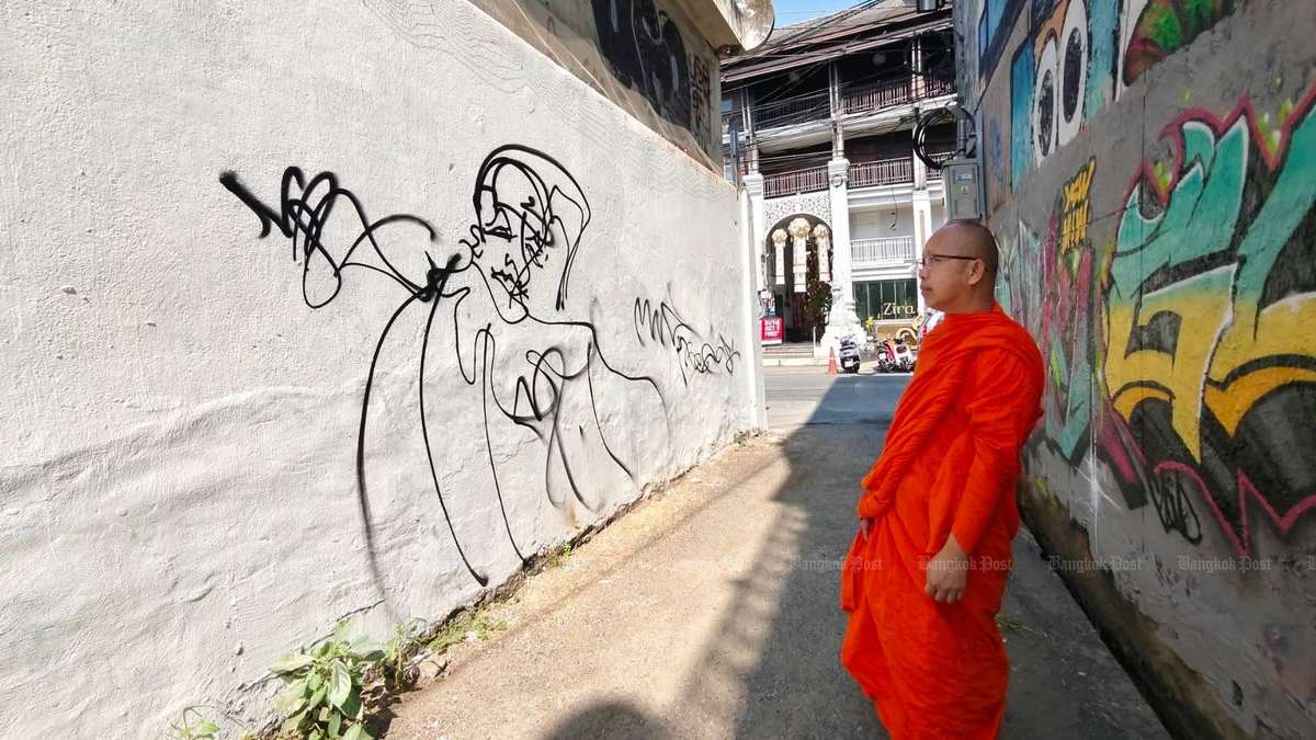 Touristen-Graffiti in Chiang Mai: Tempel wütend
