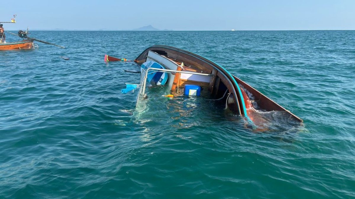 Krabi – Longtail kentert, zwei Touristen im Krankenhaus