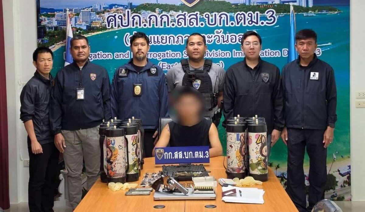 Lachgas-Razzia in Pattaya: Ausländischer Dealer mit Waffe gefasst