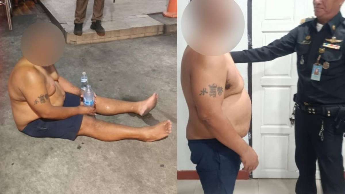 Pattaya: Nackter Ausländer randaliert und festgenommen