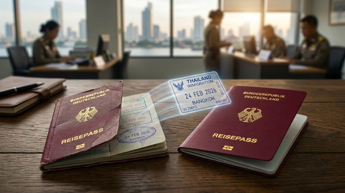 Visa-Übertrag im neuen Pass: Fristen bei Thailand-Immigration