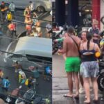 Wasser-Angriff eskaliert: Sieben Touristen verhaftet Wasser-Angriff eskaliert: Sieben Touristen verhaftet