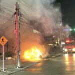 Drama in Pattaya: Mazda eines Russen auf der Sukhumvit ausgebrannt Drama in Pattaya: Mazda eines Russen auf der Sukhumvit ausgebrannt