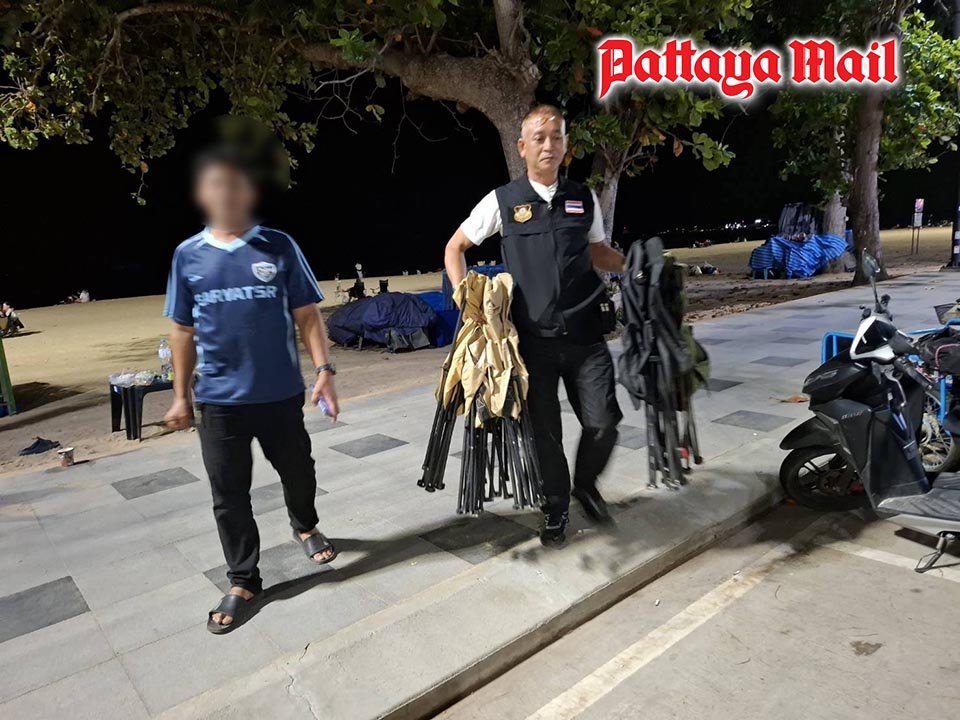 Razzia in Pattaya: Behörden räumen illegale Strandliegen ab