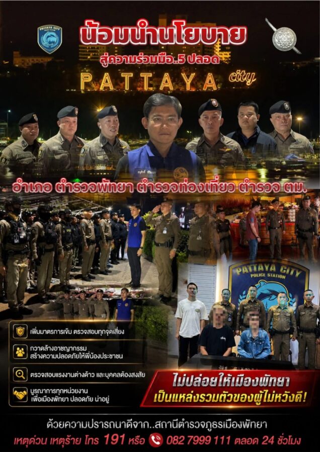Razzia in Pattaya: Zwei Ausländer wegen Visa-Überzug verhaftet