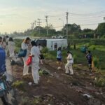 Schwerer Busunfall in Nakhon Nayok: 19 Verletzte nach Rutschpartie Schwerer Busunfall in Nakhon Nayok: 19 Verletzte nach Rutschpartie