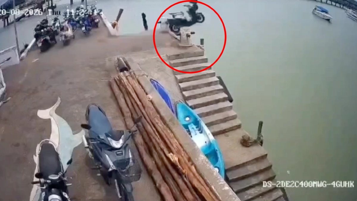 Sprung vom Motorrad rettet sein Leben