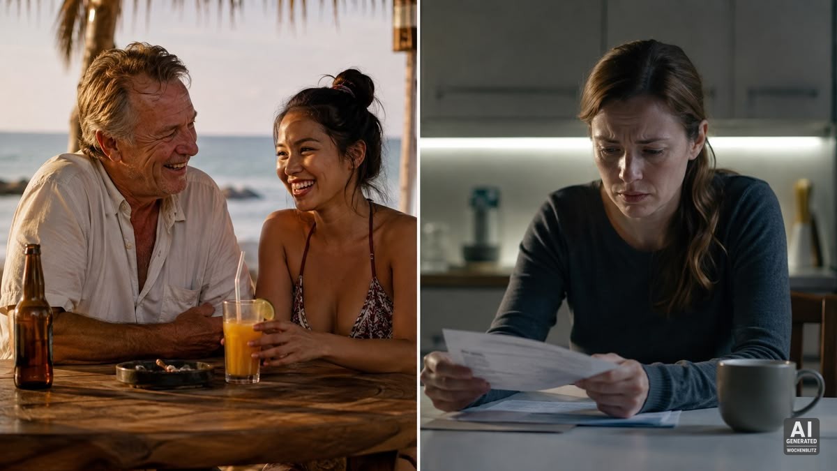 Der Vater ist in Pattaya. Die neue Freundin ist dreißig Jahre jünger