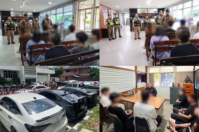 Illegales Rennen in Bangkok - Autos eingezogen