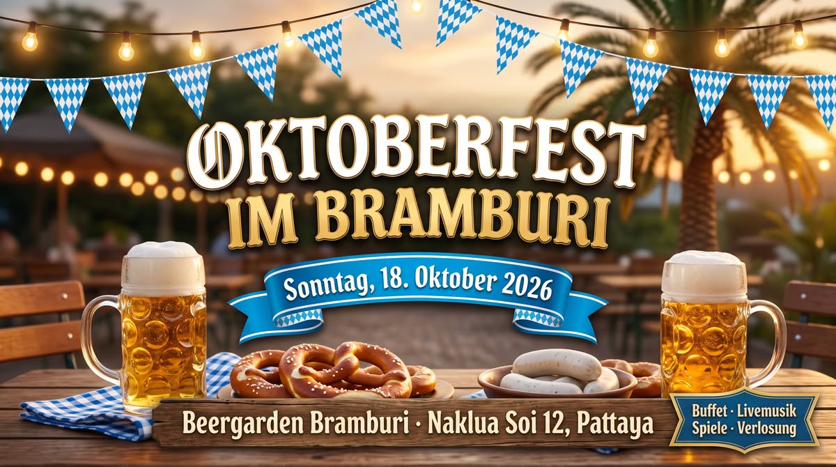 Zünftiger Sonntag in Pattaya: Oktoberfest im Bramburi